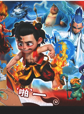 10102神话传说哪吒敖丙敖光太乙殷夫人8款冰箱贴益智拼插积木玩具
