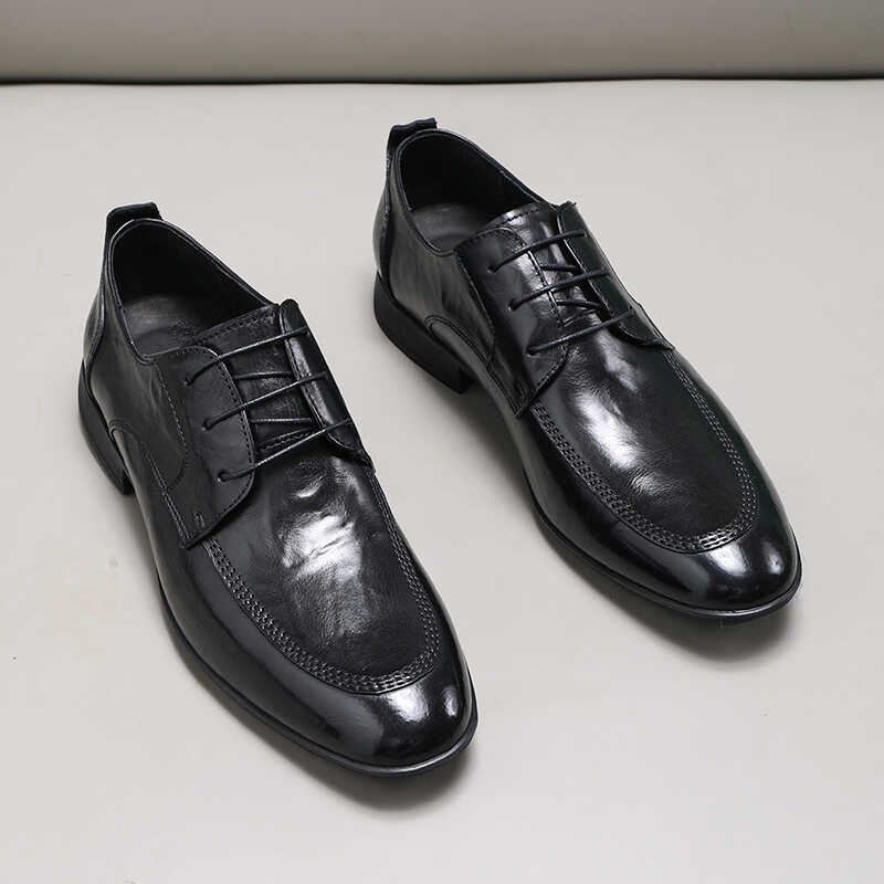 新款手抓胎高端鞋透气商务正装