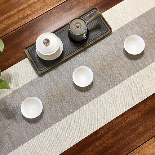 茶道防水禅意新中式草编茶席防水