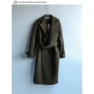 RE`VAN 中国 军绿色廓形长款 CEO 3折 毛呢大衣 FASHION 特价