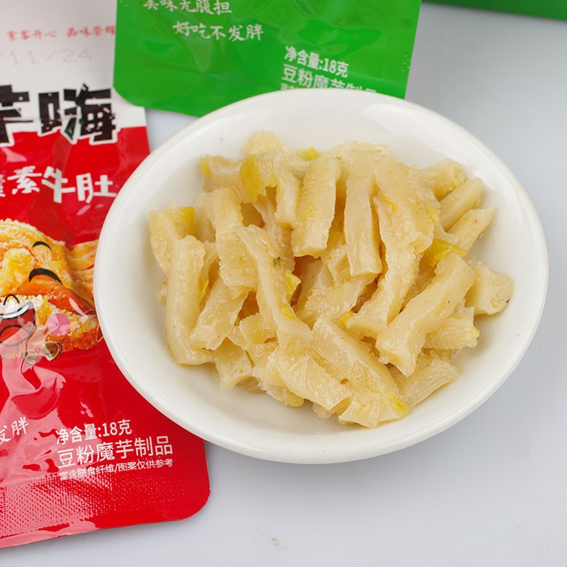 食客荣耀魔芋嗨素毛肚丝零食超香麻辣开袋即食休闲小吃网红款180g