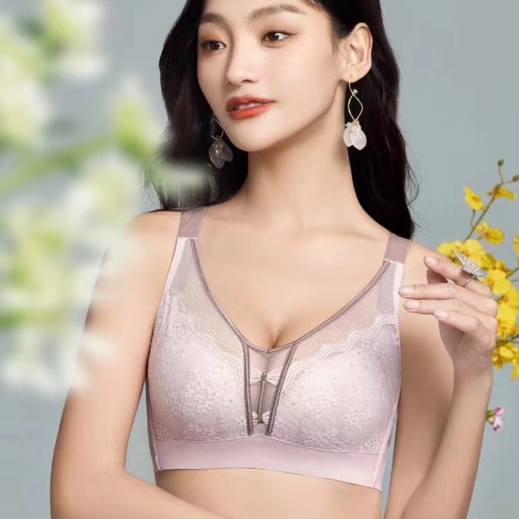 玉姿一族新款7826无钢圈C杯内衣女性感聚拢透气薄调整型上托文胸