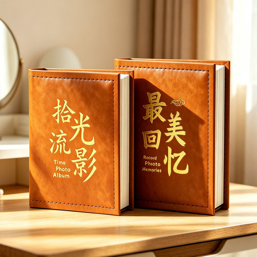 复古中式皮革插页纪念相册5678寸