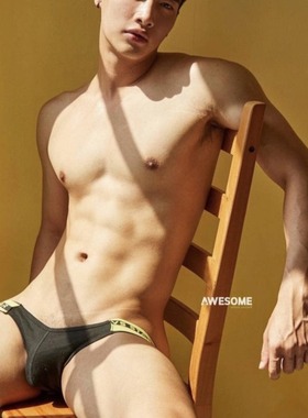 ORLVS新款男士丁字裤棉质潮流舒适无腰开放式性感后空双丁内裤男