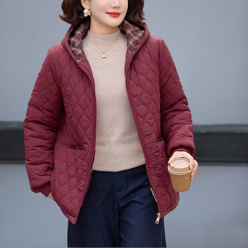 中老年人女装洋气棉服加绒加厚保暖棉衣外套加肥加大码冬装200斤