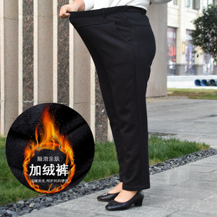 中年女裤秋冬季长裤加肥胖老太太特加大码裤子老妈中老年加绒大号