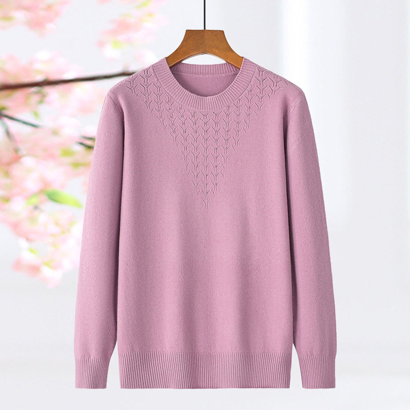 中老年女装遮肚子针织衫妈妈装特加肥加大码毛衣洋气打底衫春秋装