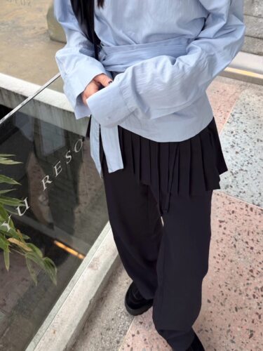 现bubble韩代GLITTER 春季时尚百搭纯色屁帘休闲裤实体秒发不退换