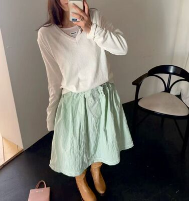 现～bubble韩代DE VENTI东大门春季减龄韩系百搭半身裙实体秒发