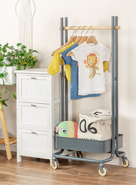 Sylph宝宝隔夜挂衣架现代儿童衣帽架落地卧室简约家用门口置物架