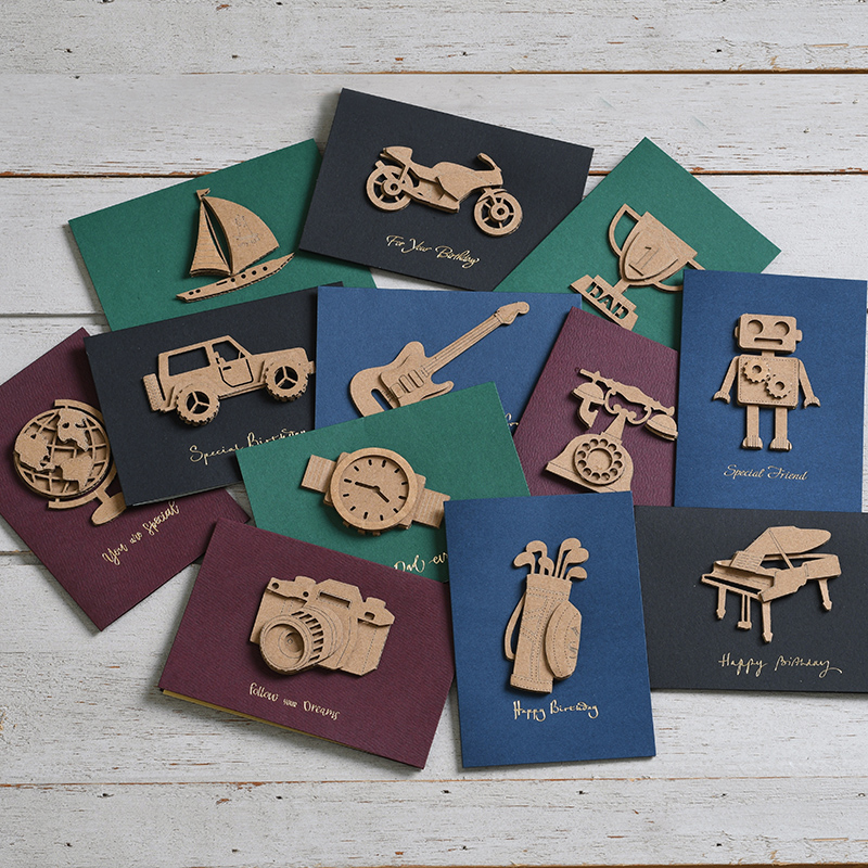 复古风迷你立体雕刻万用卡