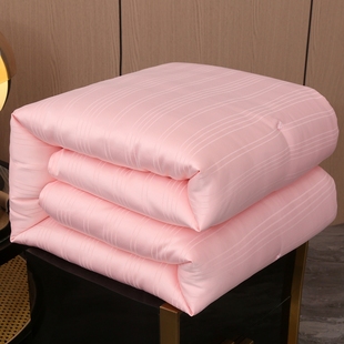 MJ新款 贡缎缎条提花蚕丝被手工订花蚕丝被桑蚕丝被芯配精品包装