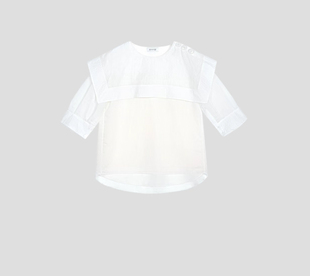 SSAVAGE“次日清晨”宫廷风方形翻领短袖衬衫 SS90761