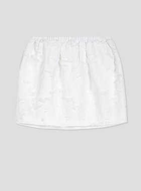 FOREVERCAN“泡沫之夏”不规则毛须立体花苞包臀短裙SD23301