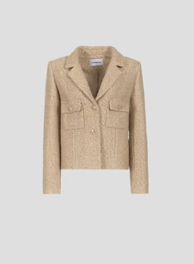 FOREVERCAN“达拉斯”美丽诺羊毛呢短款正肩西装外套 SC22713