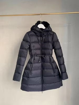 瘦美人 羽绒皇帝秋冬女士中长款收腰显瘦白鹅绒保暖羽绒服女