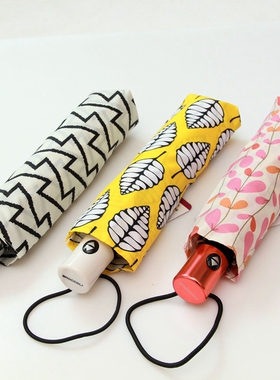 韩国可爱小清新太阳伞自动伞黑胶防晒晴雨两用UPF50+遮阳伞礼盒装