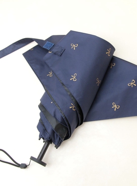 日本超轻120克碳纤维羽毛伞黑胶太阳伞蝴蝶结遮阳伞防紫外线防晒