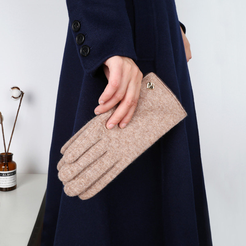 ins风韩国羊毛加绒加厚保暖手套