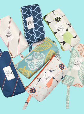 出口日本YOCO超轻黑胶太阳伞小清新碎花条纹伞防晒防紫外线晴雨伞