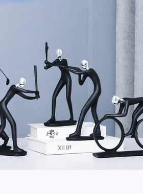 欧式风电视柜办公室桌面人物模型