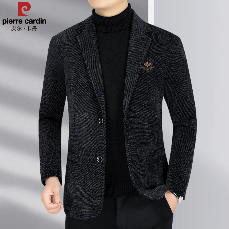 皮尔卡丹西服男爸爸高级感商务正装休闲高端品牌西装外套2026新款