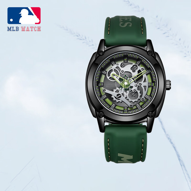 美职棒MLB手表男石英表镂空夜欧美腕表