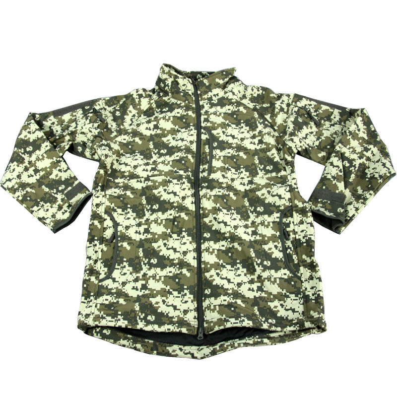 立领鲨鱼皮秋冬季训练服户外冲锋衣防风雪防水透气软壳衣 ACU