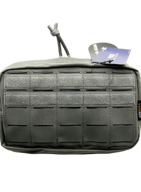 战术背心500D CORDURA面料腰侧附包横向工具杂物包收纳MOLLE灰色