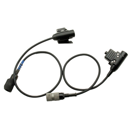 7号物资 U94 PTT适用152对讲机148无线电台六针插头军迷用TCA出品