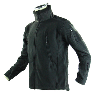 犀兕合甲春秋季 型黑色 抓绒P300外套加厚尼龙拼接防风保暖中短版