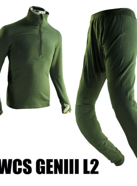 代工品 ECWCS L2 商版抓绒衣第二层贴身保暖方格绒内衣裤套装三色