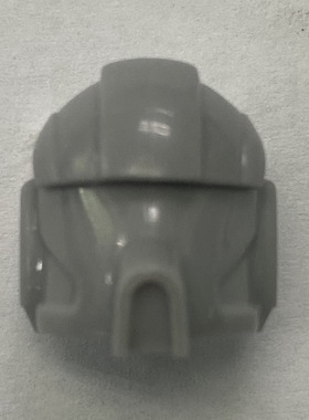 灰色头盔乐高进口第三方灰头盔灰素材星战头盔LEGO灰头盔灰帽白兵