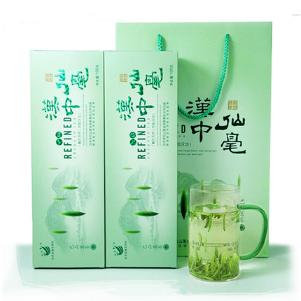 26年新茶汉中仙毫买1送1=200g汉江春条盒礼盒装午子雀舌便携茶包