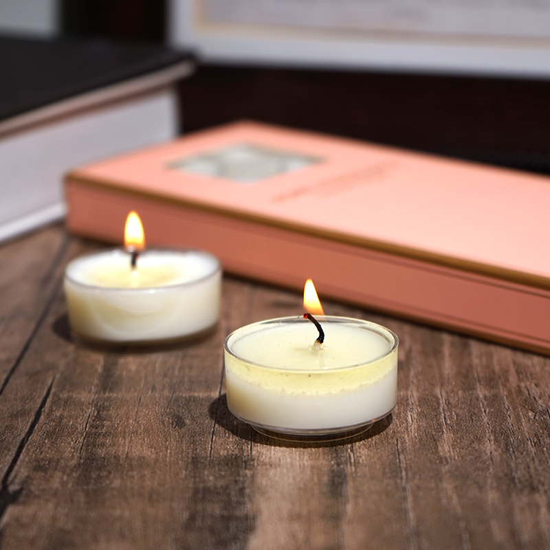 植物酥油小茶蜡烛10只/盒无香