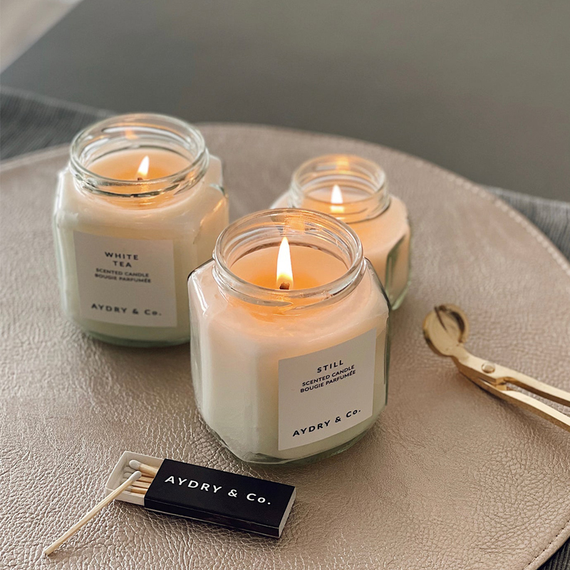 aydryco香薰蠟燭椰子蠟玻璃罐