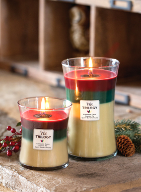 WoodWick美国WW香薰蜡烛三部曲香氛浪漫礼物海岸线心动信号同款