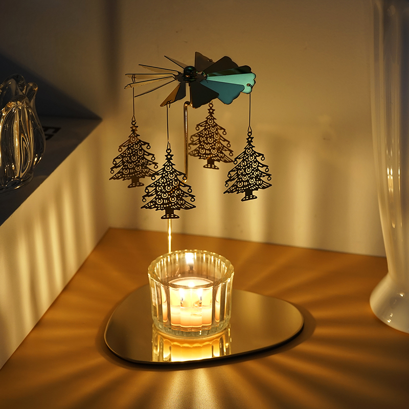 雪松旋转烛台蜡烛走马灯