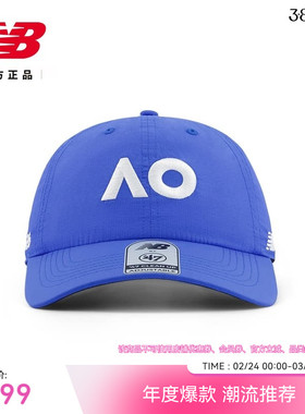New Balance NB官方新款男女潮流澳网系列舒适运动鸭舌帽LAH51800