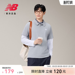 男休闲运动舒适翻领宽松POLO短袖 NB官方正品 MT51519 Balance New