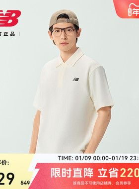 New Balance NB官方正品男运动休闲舒适翻领POLO短袖T恤NFF29191