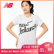 New Balance NB官方2019新款女款WT91851短袖T恤字母印花运动T恤