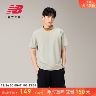 宽松休闲运动圆领短袖 New 男女款 NB官方正品 T恤AMT41653 Balance