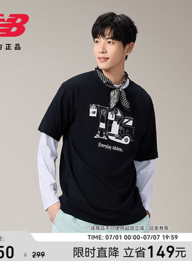 New Balance NB官方正品夏季新款男运动圆领印花短袖T恤MT51851