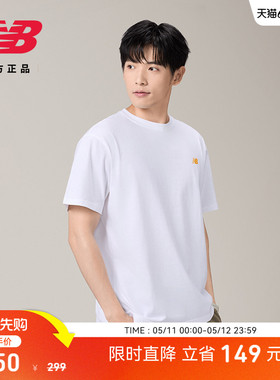 New Balance NB官方正品男潮流印花圆领T恤宽松舒适短袖AMT52392