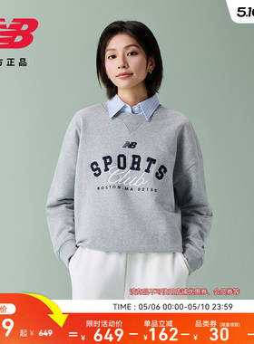 New Balance NB 官方26年新款女士圆领休闲百搭运动卫衣WT61O0ZW