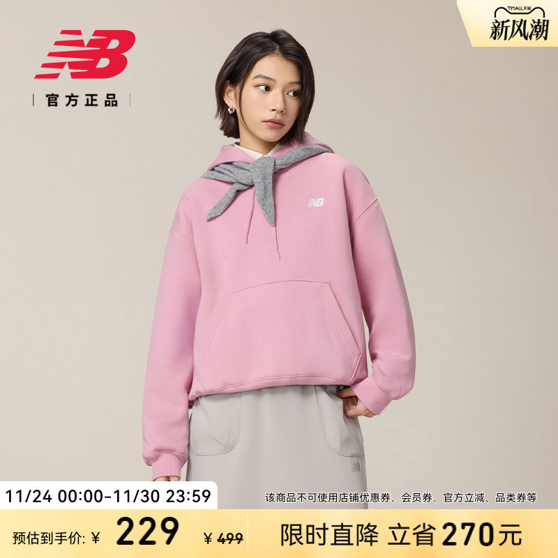 New Balance NB 官方25新款女款冬潮流简约舒适套头卫衣WT41510