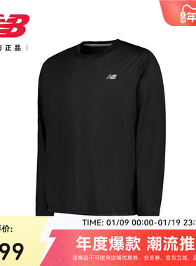 New Balance NB官方男休闲百搭运动舒适休闲针织跑步上衣MT41256