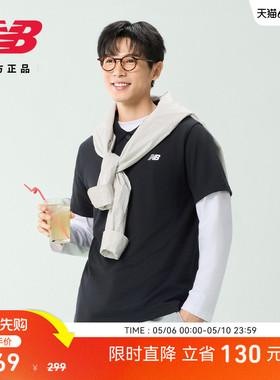 New Balance NB官方正品男休闲运动舒适翻领宽松POLO短袖MT51519