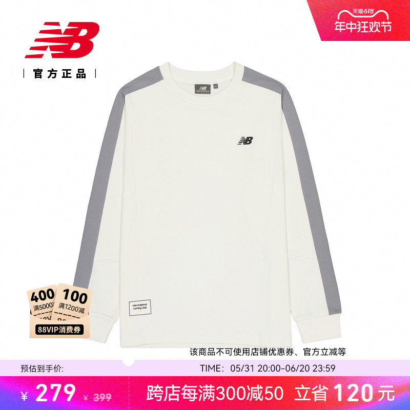 New Balance NB官方24新款男士潮流运动休闲圆领长袖T恤NDE12161 运动服/休闲服装 运动T恤 原图主图